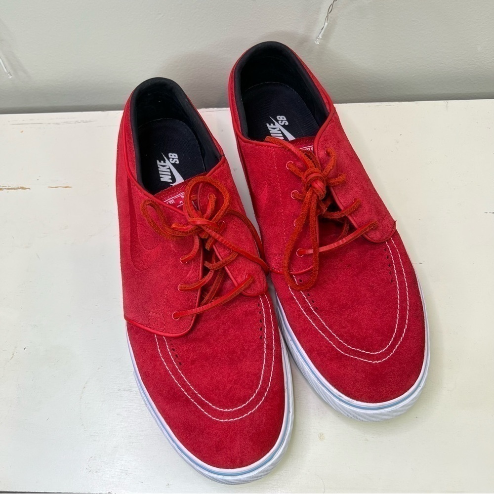 Nike SB Nike Zoom Stefan Janoski SB Sport Red/Sport
Red Blue Chill Skate Shoes. - Picture 1 of 10